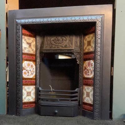 19th Century Cast Iron Fireplace Insert for Tiles