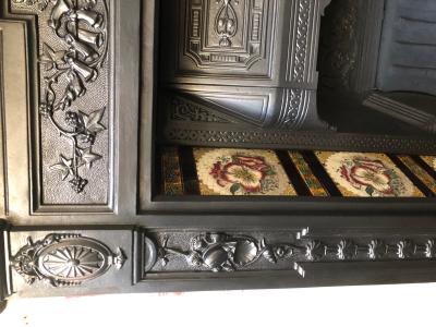 Antique Victorian combination fireplace - feature