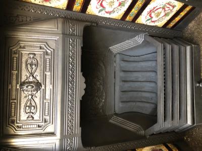 Antique Victorian combination fireplace - grate