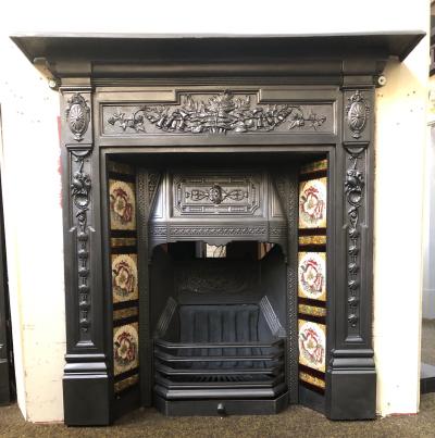 Antique Victorian combination fireplace