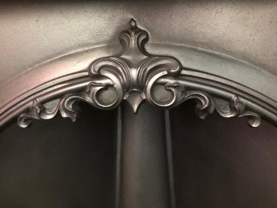 Antique late Georgian / early Victorian cast iron arch insert - detail