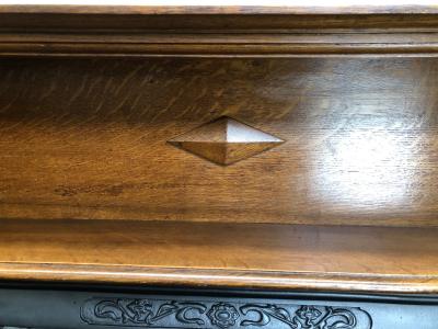 Antique 1920s/ 30s oak fire surround - motif