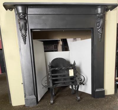 Antique Victorian cast iron fire surround