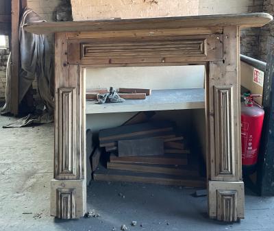 Antique Victorian pine fire surround