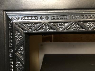 Antique cast iron stove frame  - corner