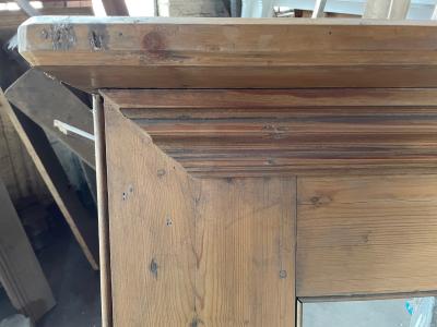 Antique cottage pine fire surround - corner