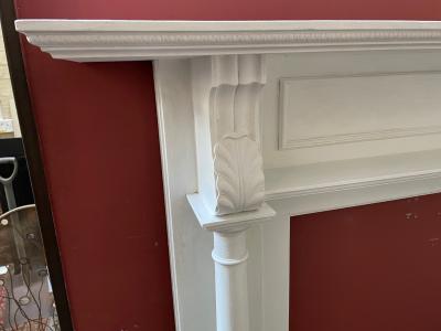 Antique late Victorian  Edwardian wood fire surround - corner