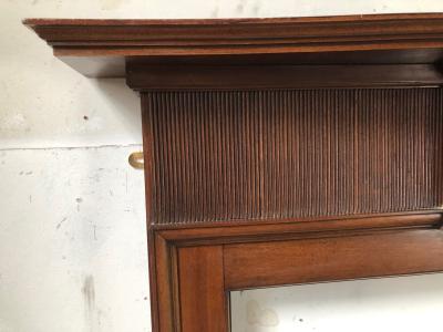 Antique mahogany Edwardian fire surround - corner