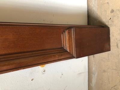 Antique mahogany Edwardian fire surround - leg