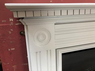 Vintage Georgian style primed painted fire surround - corner